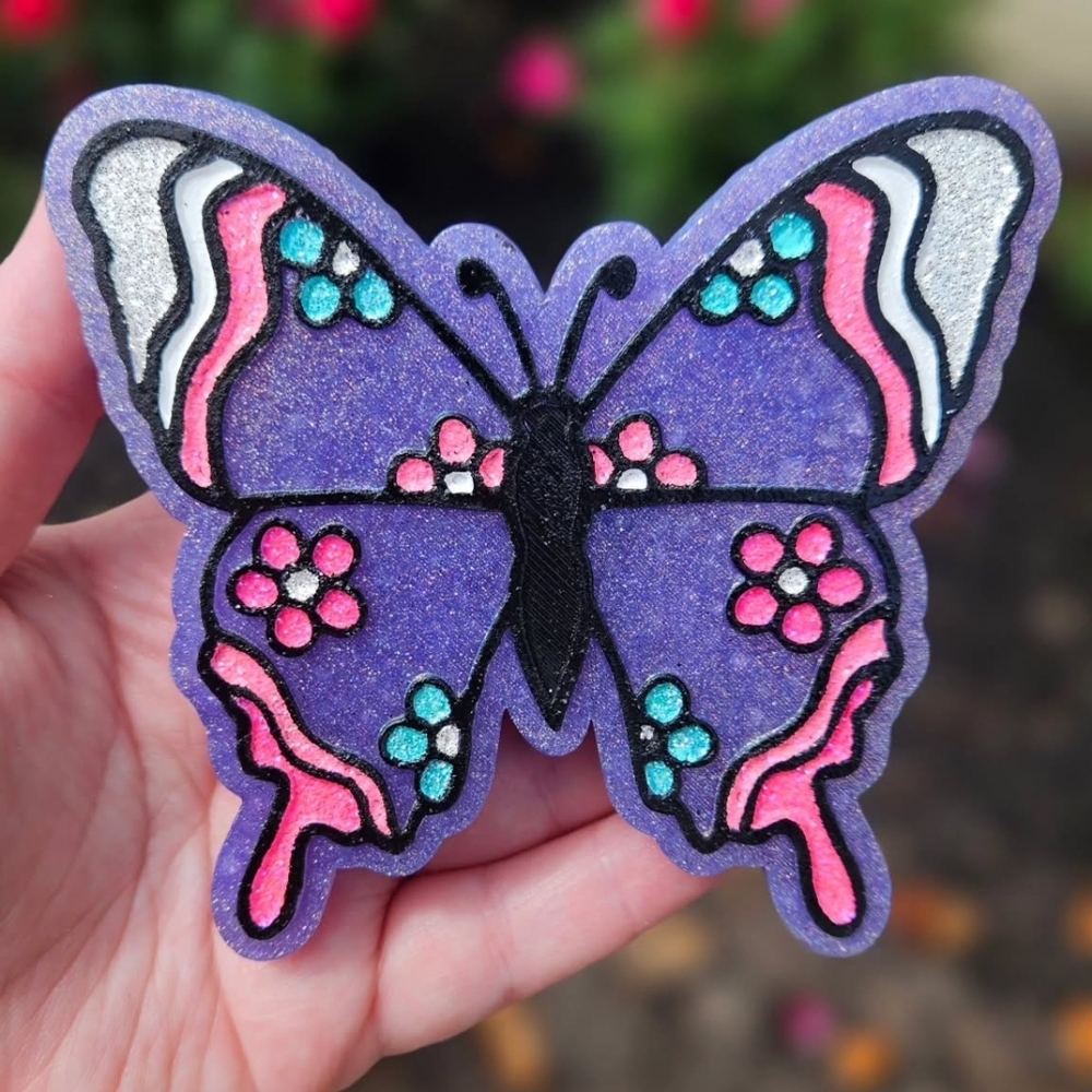 Groovy Butterfly Car Freshies - [SCENT: LEATHER & LACE]